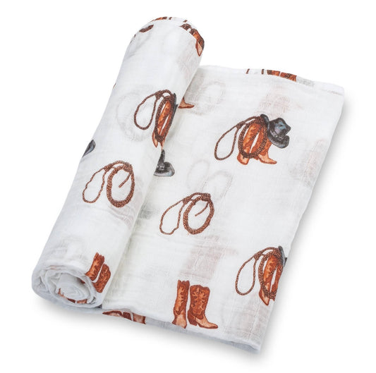 Life is Better in Boots Swaddle Blanket